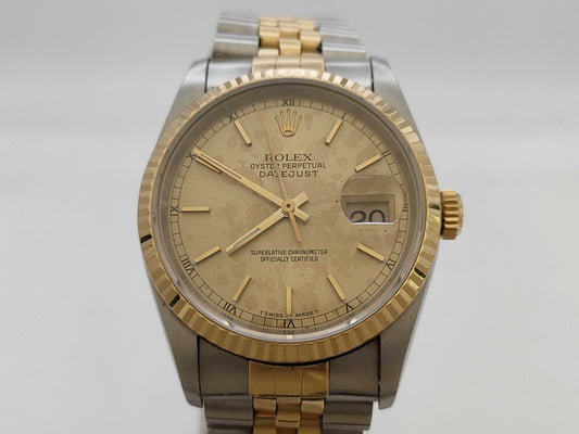 ROLEX 16233 S239618 Champagne Dial Boys' Watch