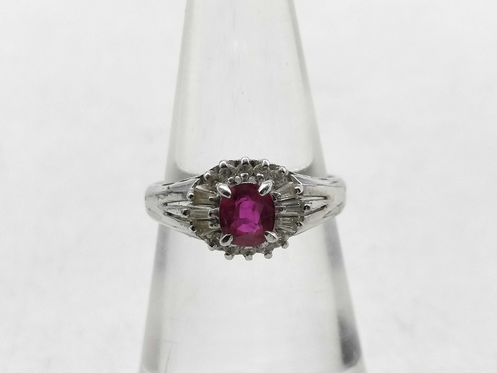 R0.52ct D0.20ct PT900 3.8g Ring 