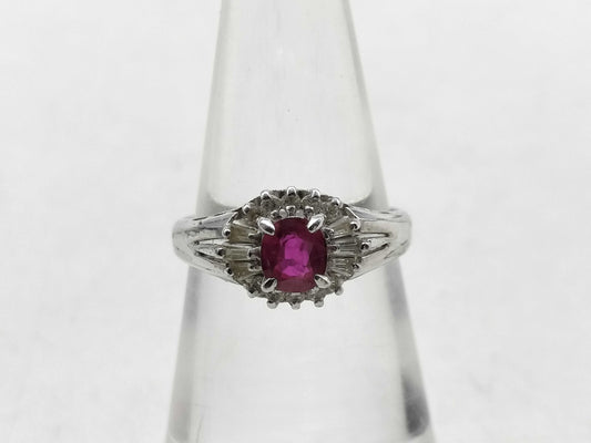 R0.52ct D0.20ct PT900 3.8g Ring 