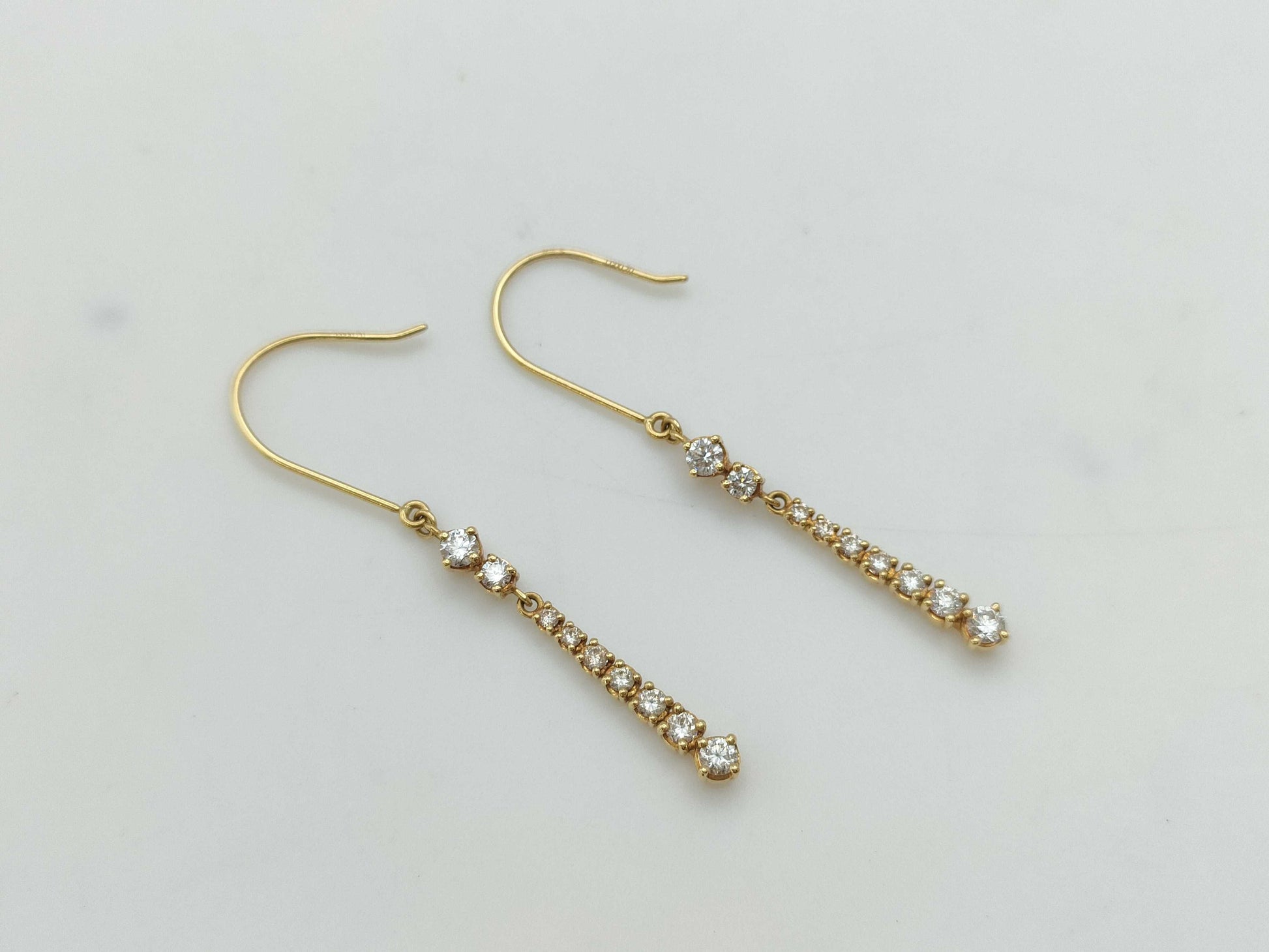 Diamond K18 1.8g Earrings 