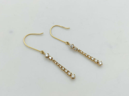Diamond K18 1.8g Earrings 