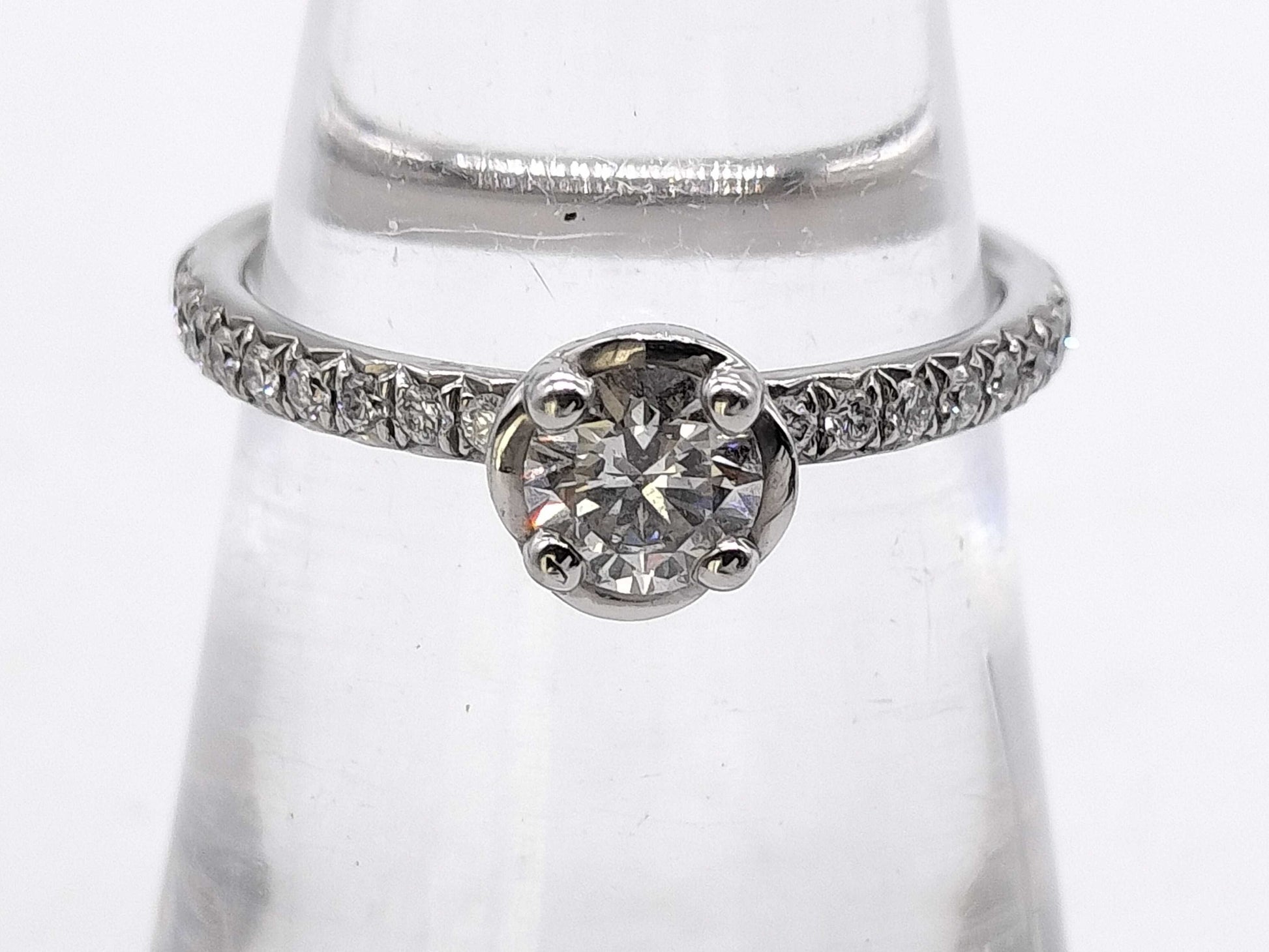 PIAGET Rose D0.32ct Half Eternity Pt950 3.1g Ring 