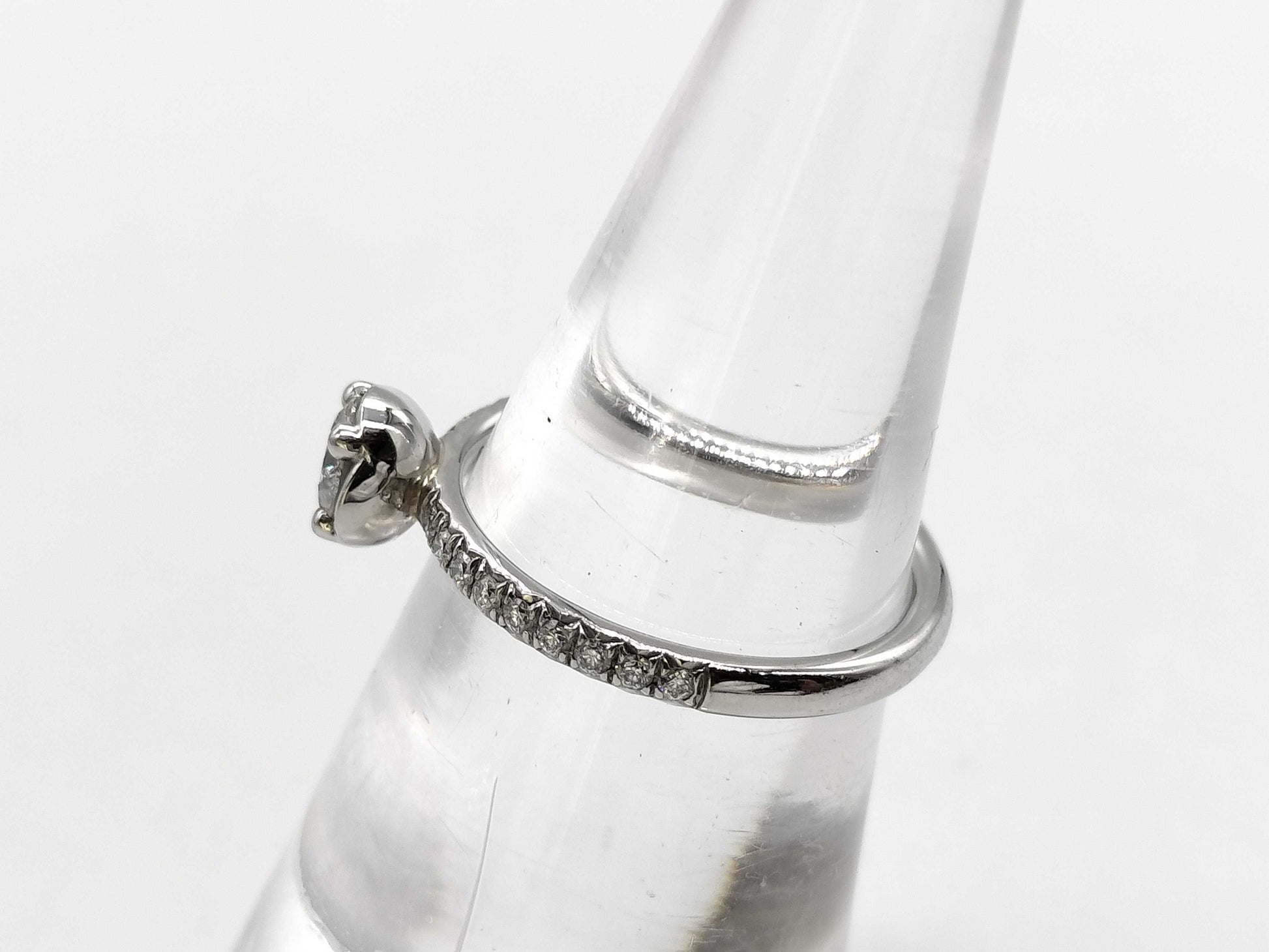 PIAGET Rose D0.32ct Half Eternity Pt950 3.1g Ring 