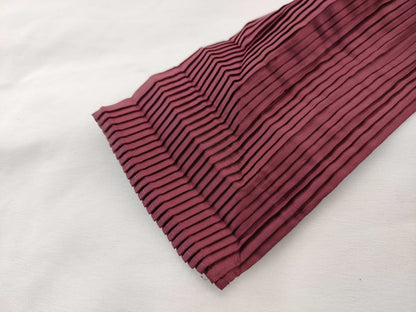 ISSEY MIYAKE Pleated Top Burgundy Top