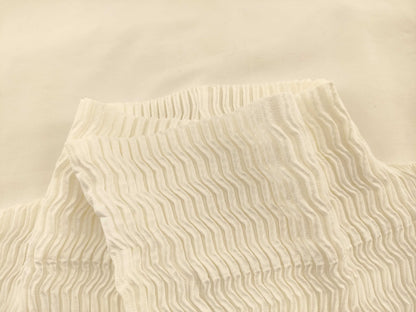 ISSEY MIYAKE Pleated Cardigan White Cardigan
