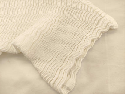 ISSEY MIYAKE Pleated Cardigan White Cardigan