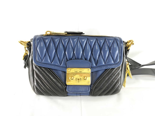 Miu Miu Leather Shoulder Bag with Peeling Shoulder Strap