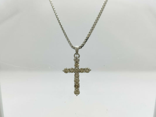 D1.00ct Pt900/850 11.0g Necklace 