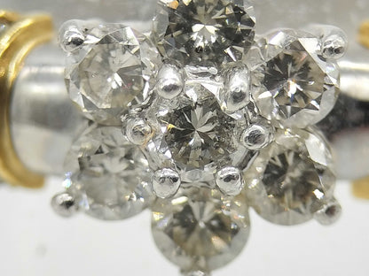 D0.59ct Pt900/K18 4.6g Ring 