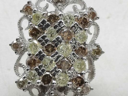 D1.15/1.15ct K18WG 8.5g Earrings 