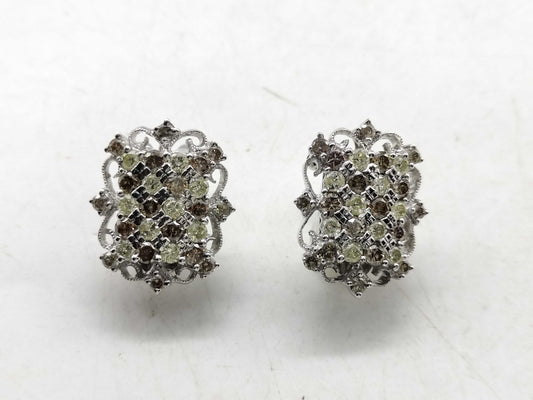 D1.15/1.15ct K18WG 8.5g Earrings 