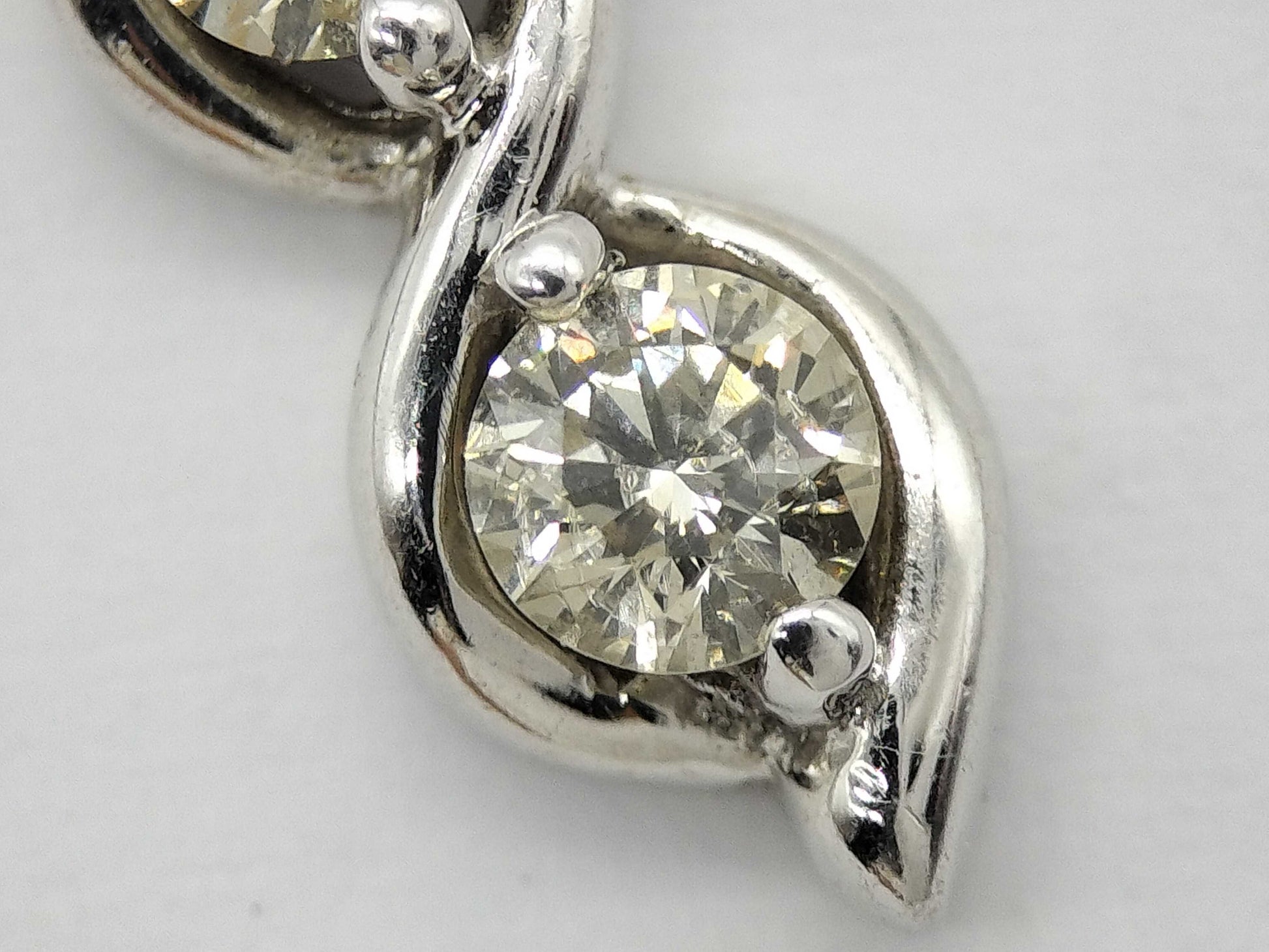 D0.40ct K18WG 3.5g Necklace 