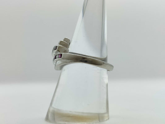 Ruby and Diamond PT900 Ring 5.7g 