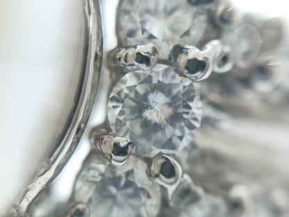 South Sea Pearl, Diameter: Approx. 12.5mm, D0.35ct, PT900, 9.4g, Ring 