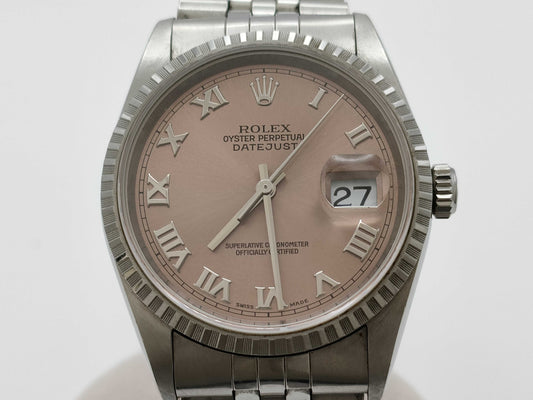 ROLEX 16220 A161451 Pink Roman Boys' Watch