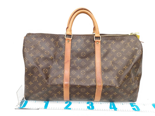 LOUIS VUITTON Monogram Keepall 50 Boston Bag