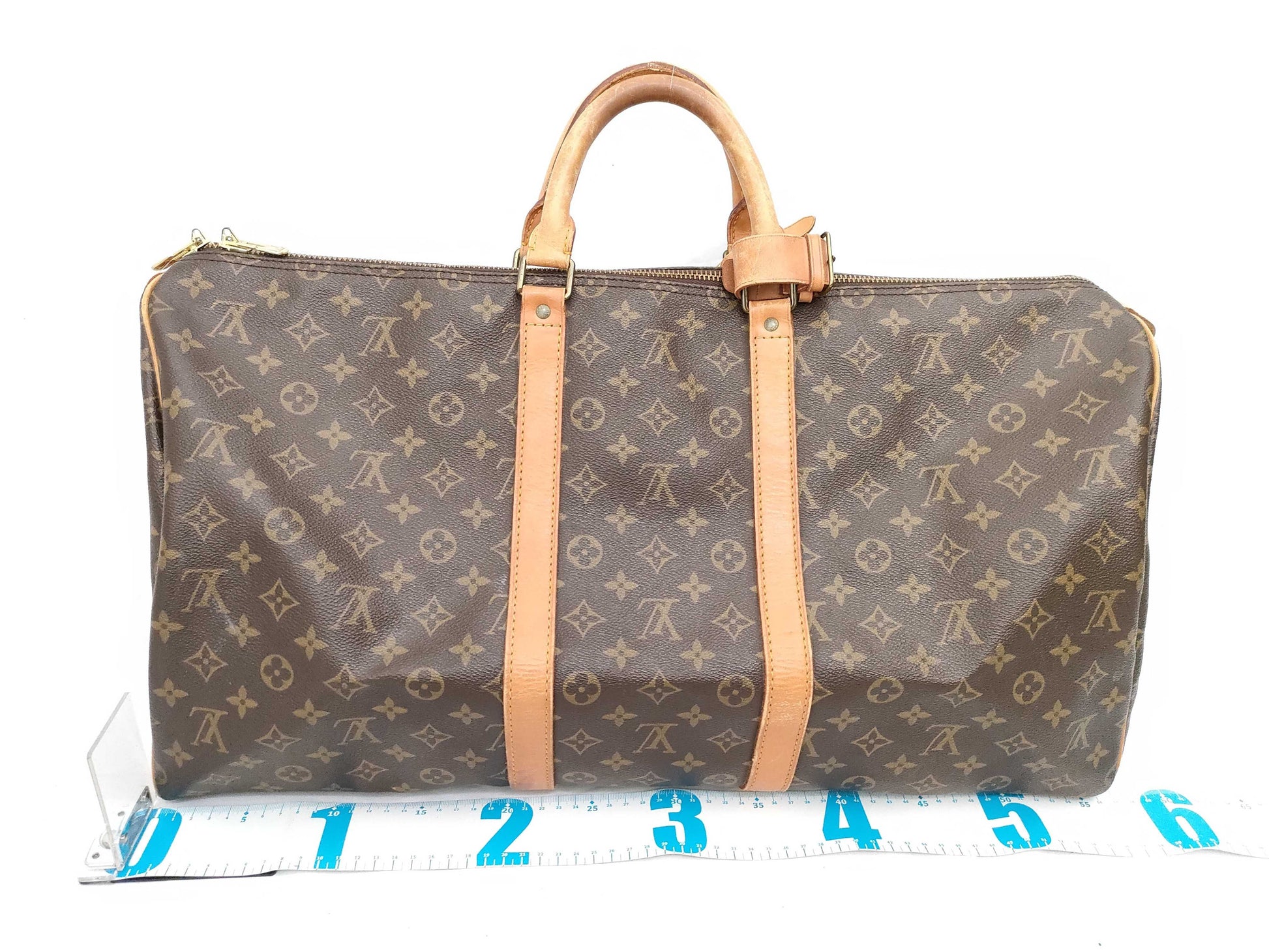 LOUIS VUITTON Monogram Keepall 55 Boston Bag
