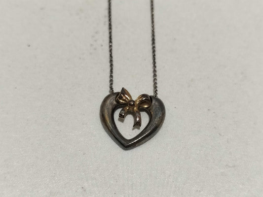Tiffany & Co. Heart Ribbon 925 750 Necklace