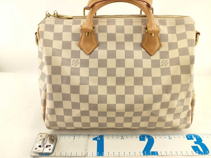 LOUIS VUITTON Damier Speedy 30 Damier Handbag Azur Handbag