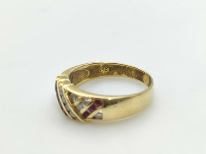 Ruby and Diamond 750 3.4g Ring 