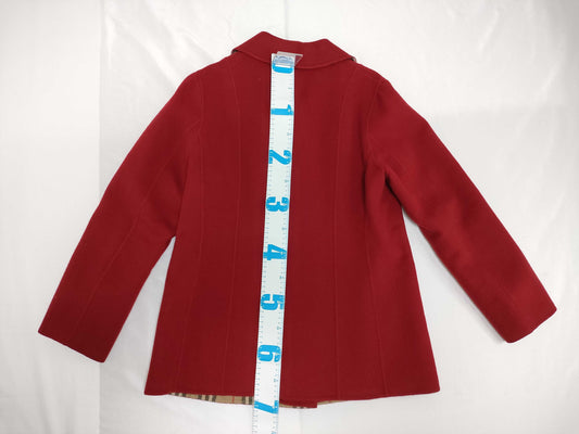 BURBERRY London Wool/Cashmere Coat Red Coat