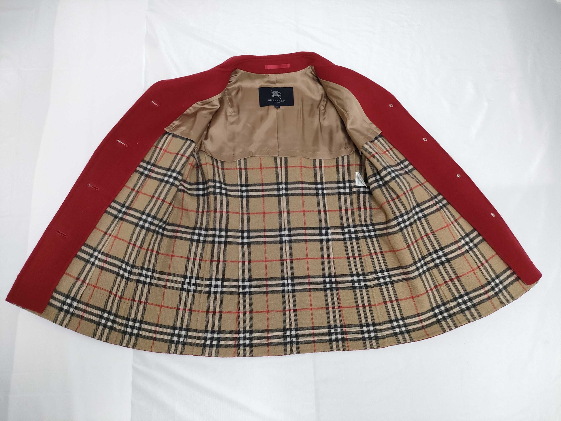 BURBERRY London Wool/Cashmere Coat Red Coat