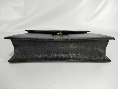 Yves Saint Laurent Leather Second Black Clutch Bag