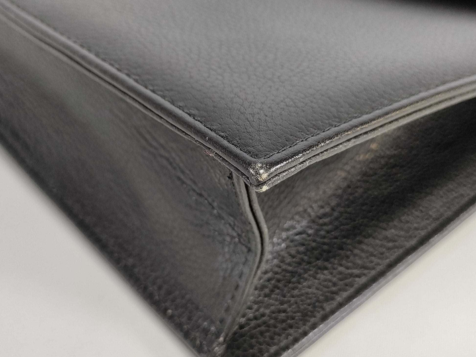 Yves Saint Laurent Leather Second Black Clutch Bag