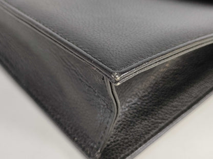 Yves Saint Laurent Leather Second Black Clutch Bag