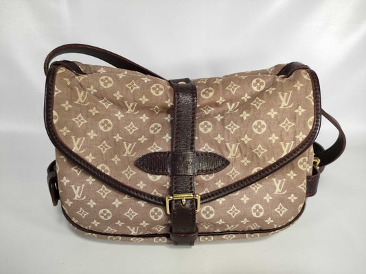 LOUIS VUITTON Monogram Minilan Saumur Idylle Bordeaux Shoulder Bag