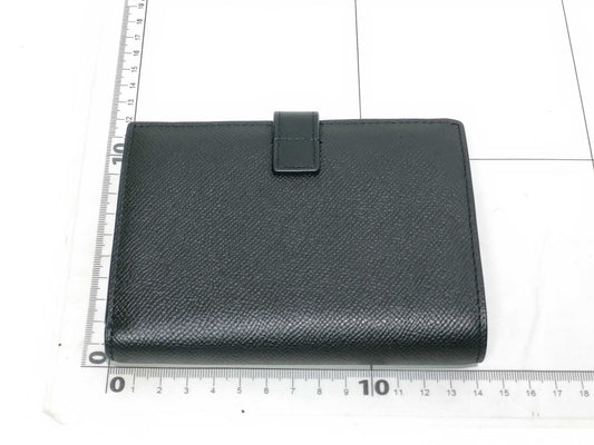 CELINE Leather Bifold Wallet Black Wallet