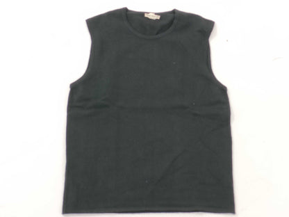HERMES sleeveless knit black top