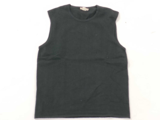 HERMES sleeveless knit black top