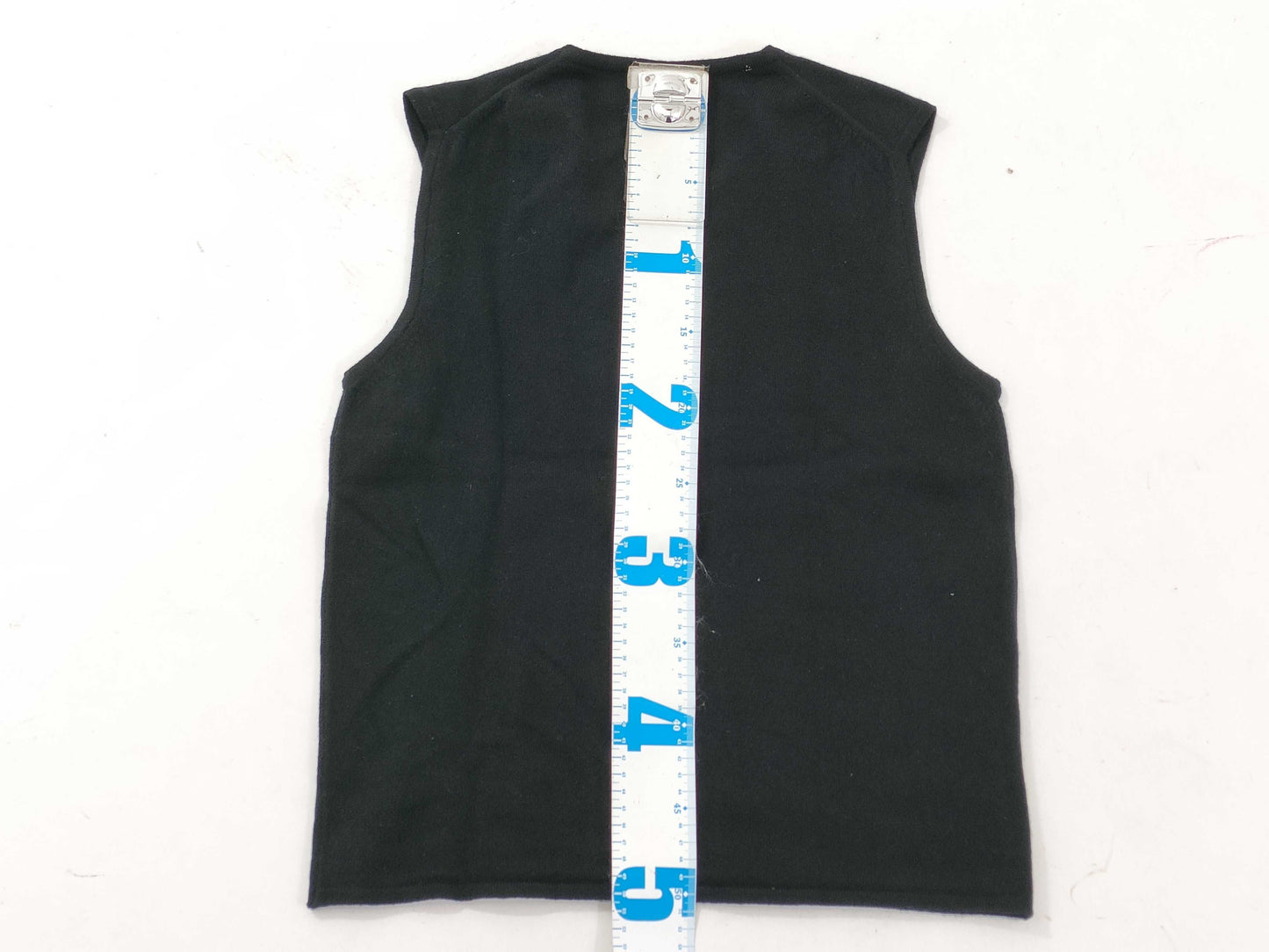 HERMES sleeveless knit black top
