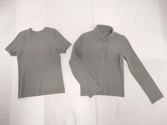ISSEY MIYAKE Pleats Please Jacket/Innerwear Set, Size M, Women's, Other Apparel