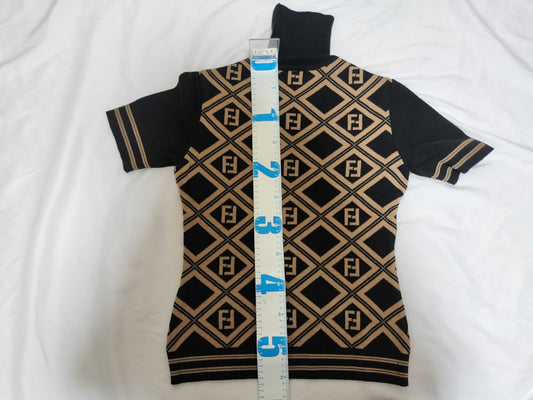 FENDI logo knit Zucca top size 40 top