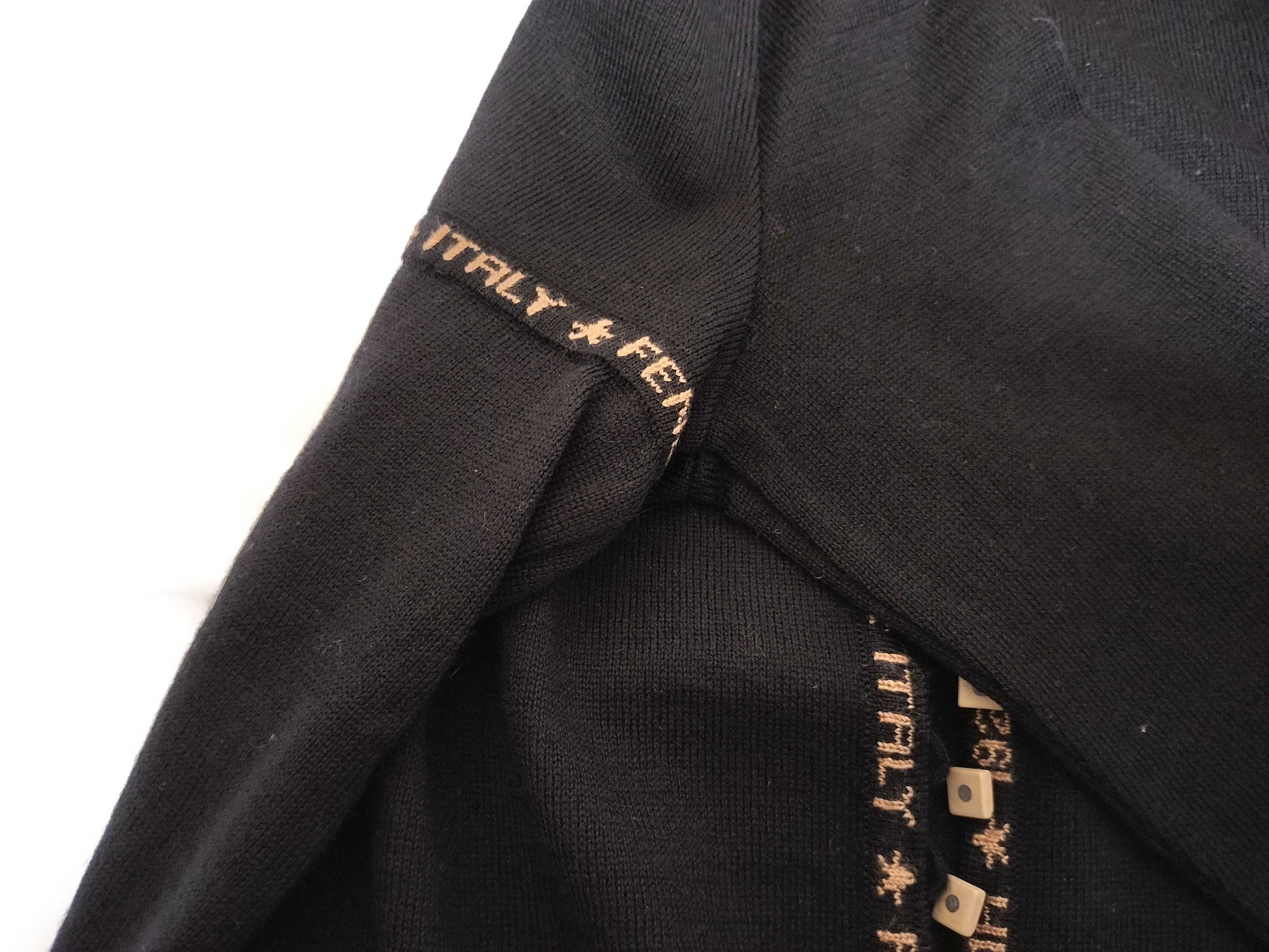 FENDI Knit Top Cardigan Logo Top