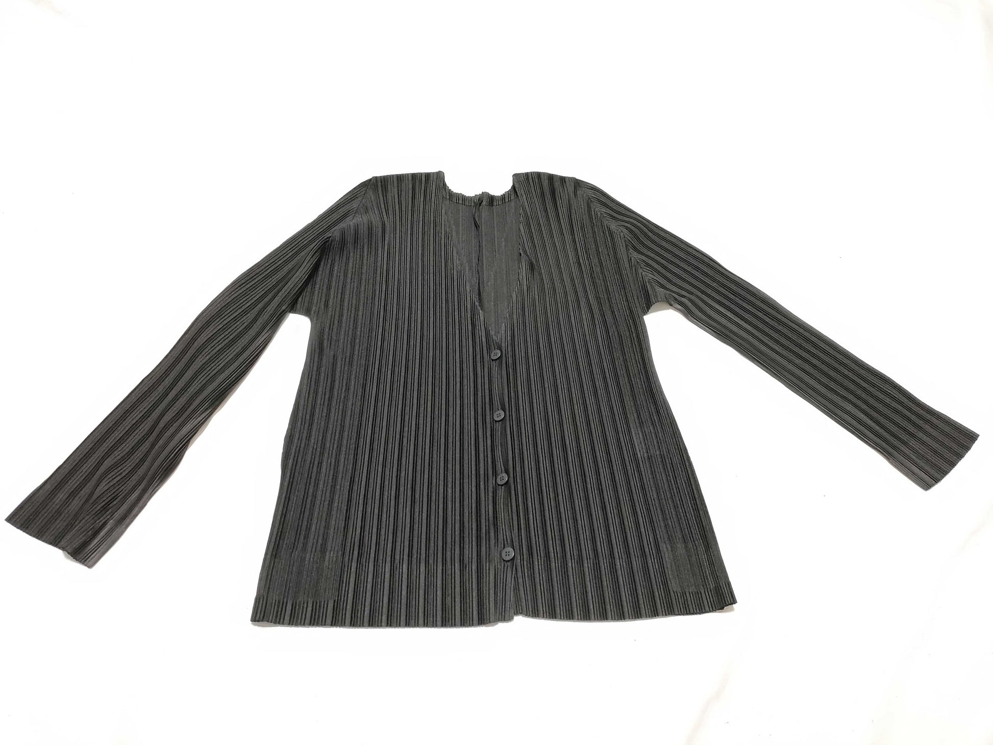 ISSEY MIYAKE Pleats Please Cardigan Black Cardigan