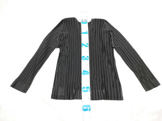 ISSEY MIYAKE Pleats Please Cardigan Black Cardigan