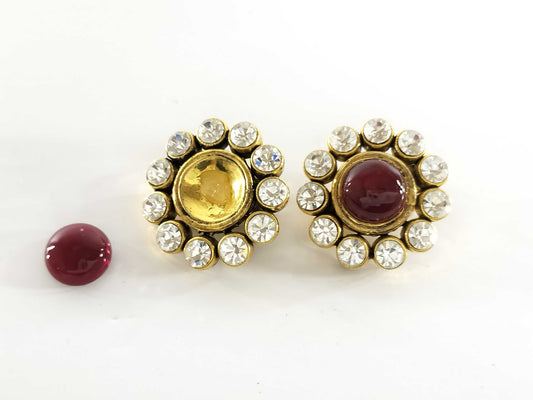 CHANEL Stone Accessory Earrings