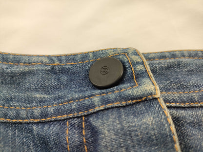 CHANEL denim skirt skirt