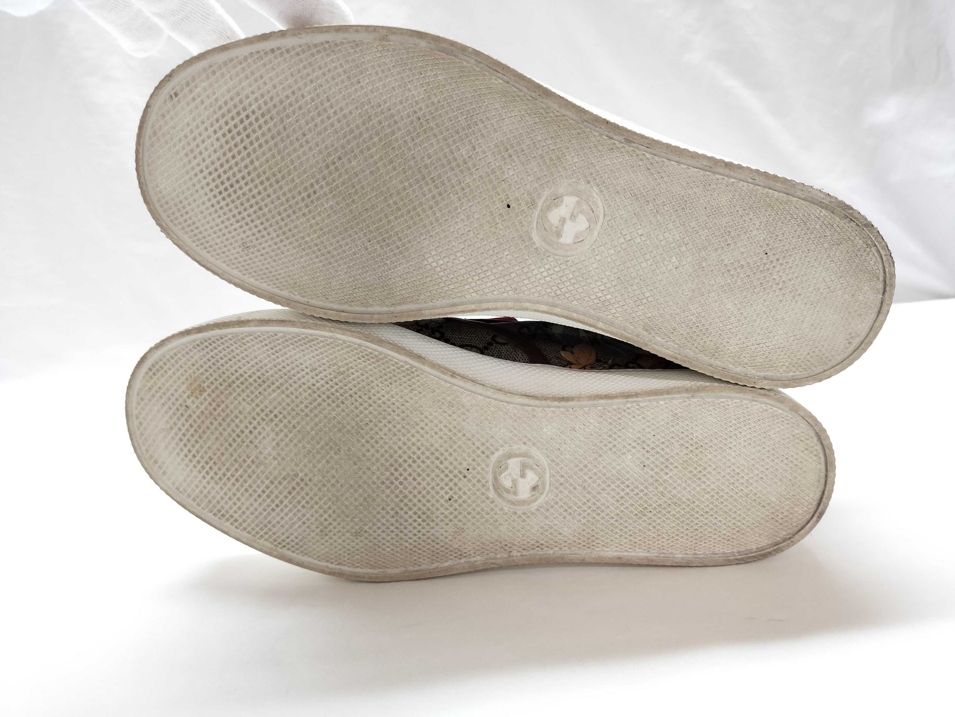 GUCCI 427077 GG x Bird x Plant Design Slip-On Loafers