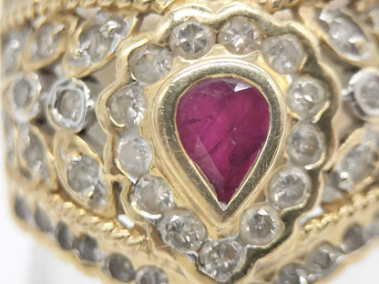 R0.44ct D1.00ct K18 7.9g Ring 