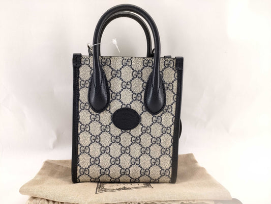 GUCCI GG Supreme Interlocking 2-Way Handbag