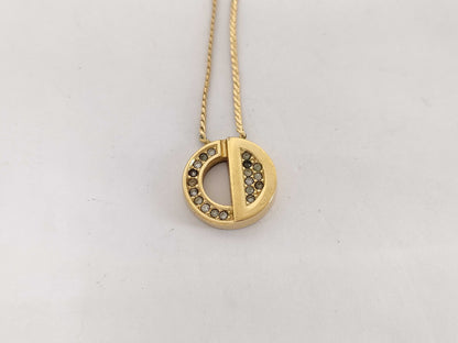Dior GD Color Necklace Logo Rhinestone Necklace
