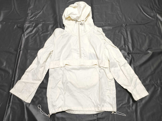 CHANEL 01P Half-Zip Hoodie White Other Apparel