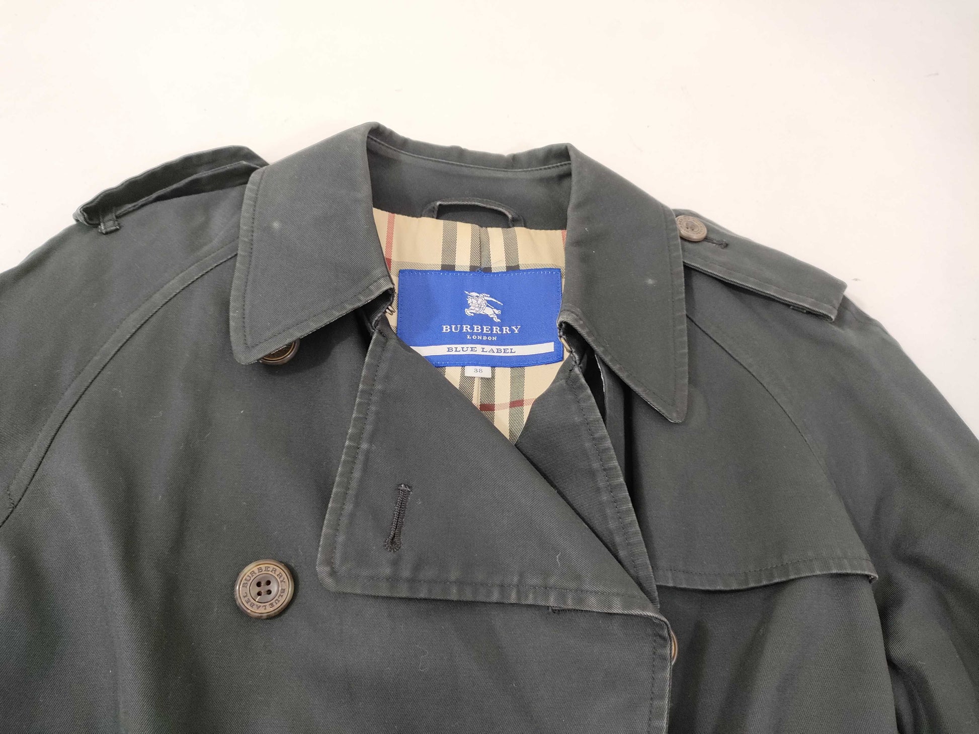 BURBERRY Blue Label Trench Coat Black Coat