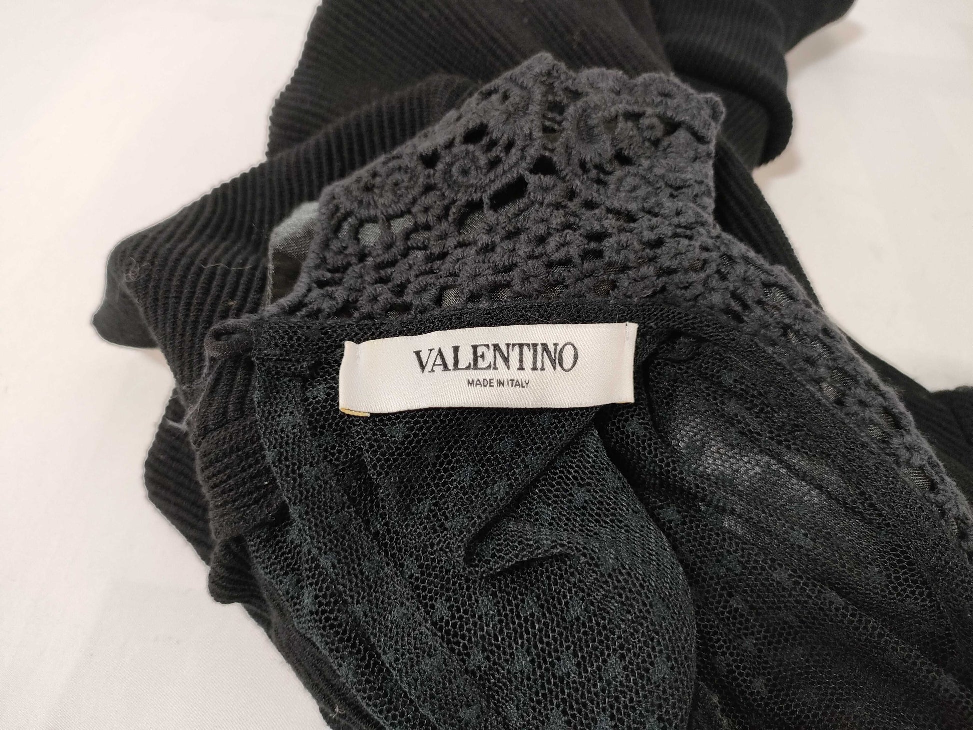 VALENTINO Knit x Lace Dress Dress