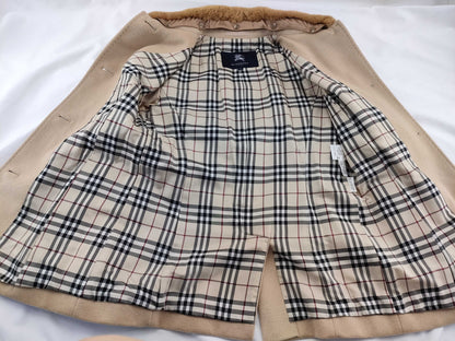 BURBERRY Angora and Wool Coat with Fur