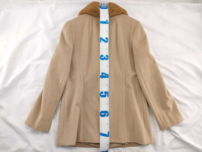 BURBERRY Angora and Wool Coat with Fur